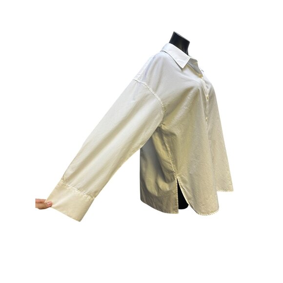 Vince White Button-Up Collared Blouse w/Long Sleeves Size XXL - Picture 4 of 9